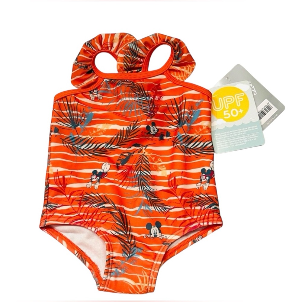 Disney Creamsicle Colored Mickey Mouse Swimsuit